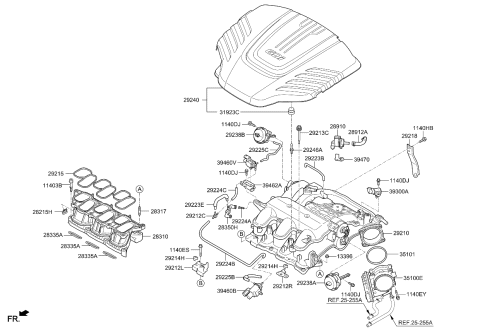 2017 Kia Cadenza  Purge Control Valve Diagram for 289103L000