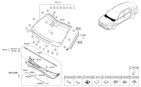 2019 Kia Cadenza Sensor-Automatic Defog Diagram for 97257A8000
