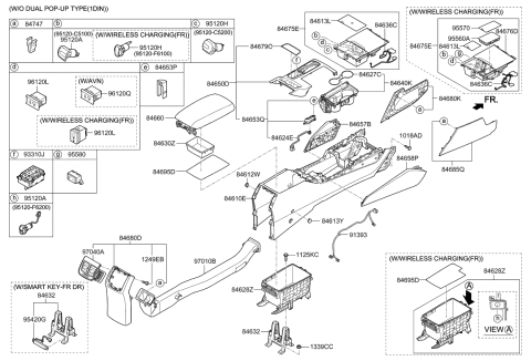 2018 Kia Cadenza  Tray-Upper Cover Diagram for 84677F6300FHV