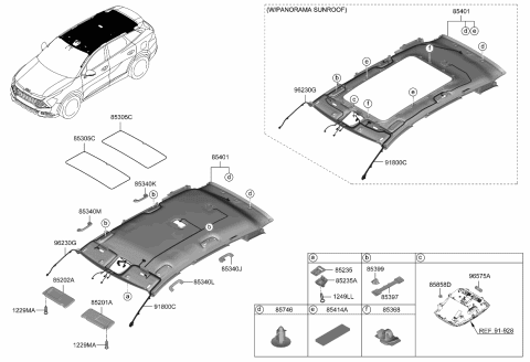 2024 Kia Sportage  SUNVISOR ASSY, LH Diagram for 85210P1300GYT