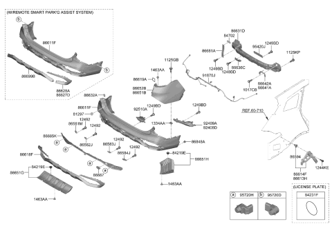2023 Kia Sportage  LAMP ASSY-REAR R/REF Diagram for 92405P1000