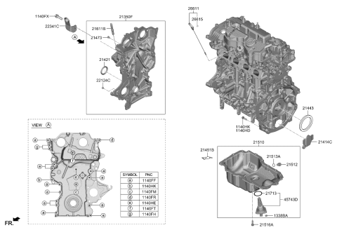 2024 Kia Sportage  Hanger-Engine, Front Diagram for 223412M001
