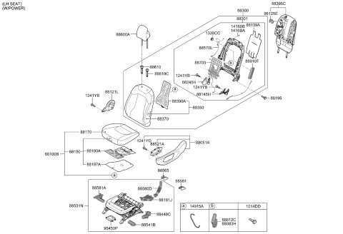 2024 Kia Sportage  PAD ASSY-FRONT SEAT Diagram for 88150P1520