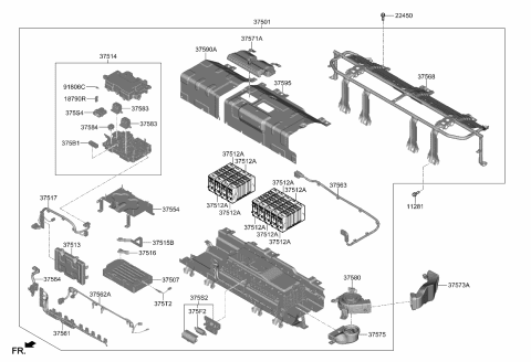 2023 Kia Sportage  BATTERY MODULE ASSY Diagram for 37507L5000