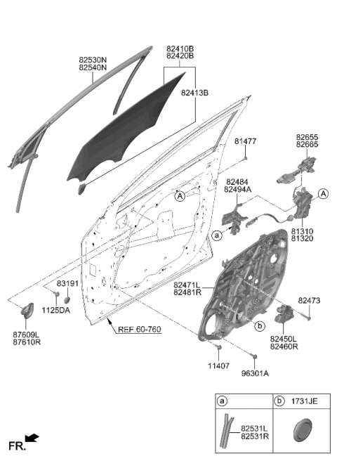 2023 Kia Sportage  COVER-O/S MIRROR, LH Diagram for 87607P1000