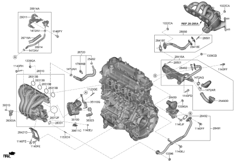 2021 Kia Niro  Stud Diagram for 2854042500