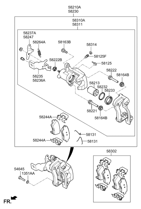 2020 Kia Niro  Lever, LH Diagram for 58237G2300