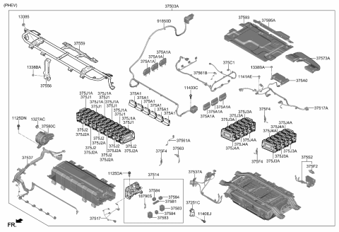 2021 Kia Niro  CONNECTOR ASSY-HIGH Diagram for 37537G5510