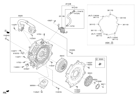 2022 Kia Niro  Bolt-Flange Diagram for 453283B000