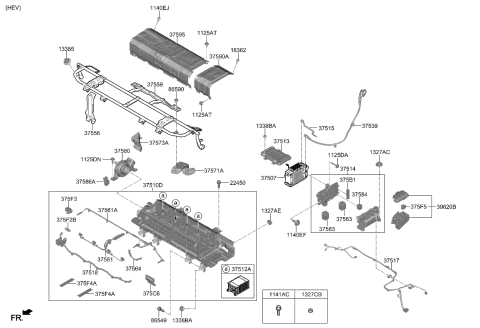 2022 Kia Niro  Wiring Harness-BMS Diagram for 37517G2200