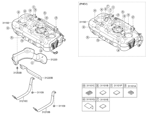 2020 Kia Niro  Pac K Diagram for 31101G2400