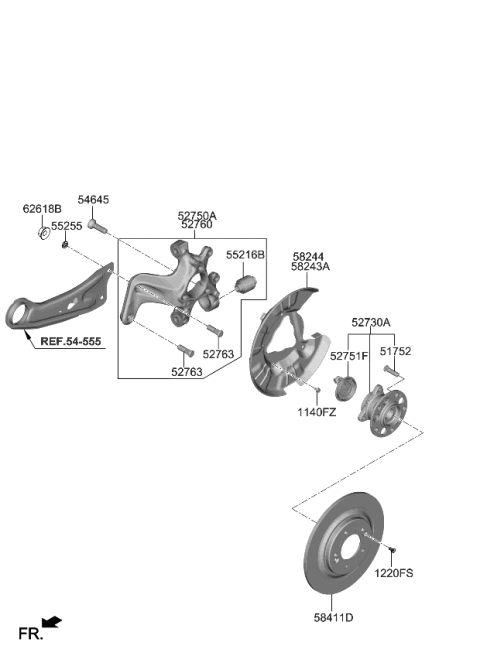 2021 Kia Niro  Bush-LWR Arm, Rr Diagram for 55217G2000