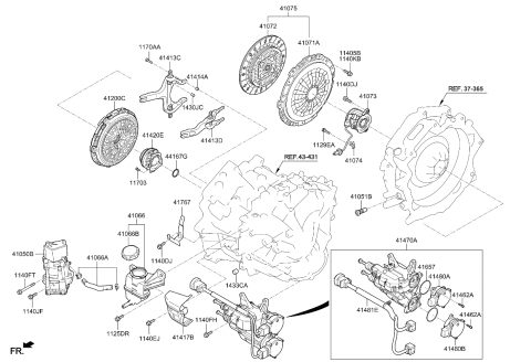 2020 Kia Niro  Snap-Ring Diagram for 410682D000