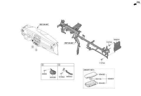 2021 Kia Forte  Smartke Antenna Assembly Diagram for 95420J7200