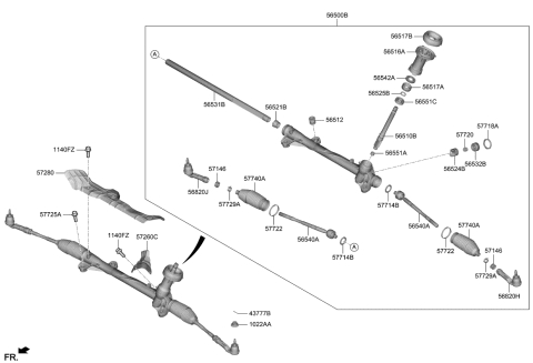 2021 Kia Forte  End Assembly-Tie Rod, RH Diagram for 56825F2000