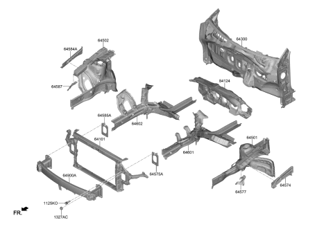 2021 Kia Forte  Beam Complete-Fr BUM Diagram for 64900M7000