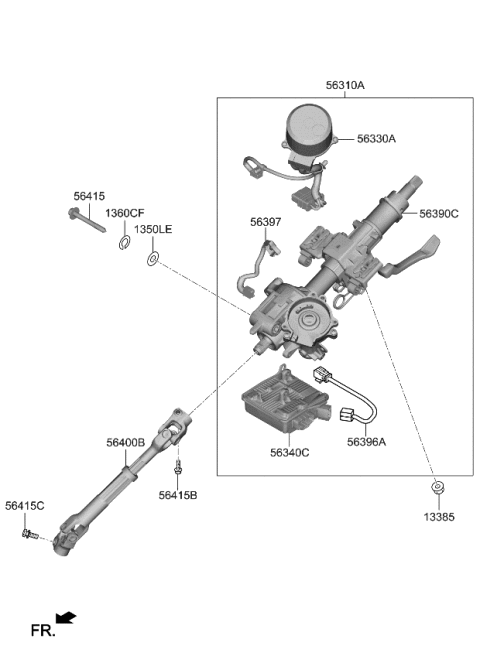 2019 Kia Forte  Column & Housing Ass Diagram for 56390J9000