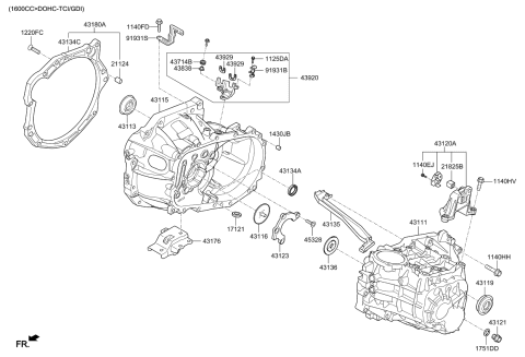 2020 Kia Forte Insulator-Rubber Diagram for 439123D010