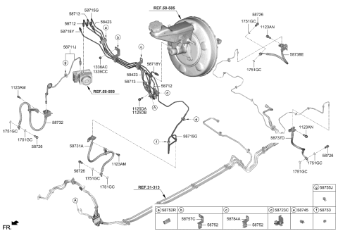 2020 Kia Forte  Clip-Brake Fluid Lin Diagram for 58752S1200