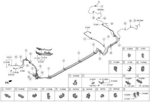 2020 Kia Forte  Clip Diagram for 587532R100
