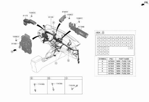 2021 Kia Forte  Wiring Assembly-Main Diagram for 91111M7380