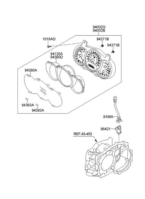 2010 Kia Soul  Cover-Cushion Diagram for 943632K000