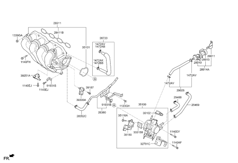 2010 Kia Soul  Bracket-Wiring Mounting Diagram for 919312H030