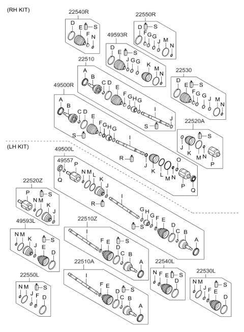 2011 Kia Soul  Band & Clip Set, RH Diagram for 495962K000