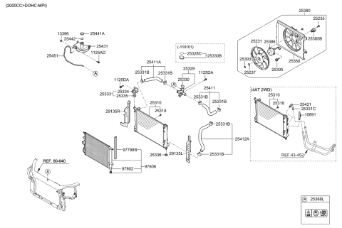 2011 Kia Soul Fan-Cooling Diagram for 252313F000