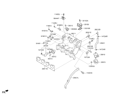2011 Kia Soul  Hose Assembly-PCV Diagram for 2672023310