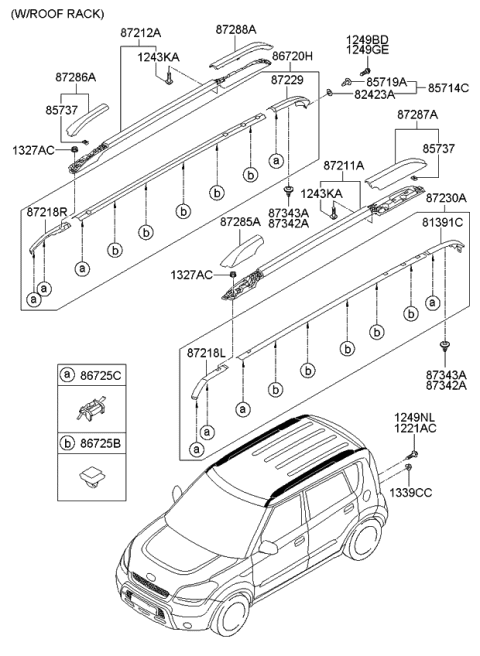 2009 Kia Soul  Screw-Tapping Diagram for 1249205169B