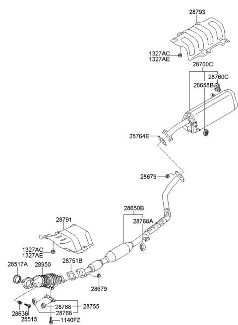 2010 Kia Soul Bolt-Seal Diagram for 289652B000