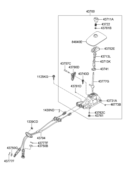 2010 Kia Soul  Cover Diagram for 437522K100