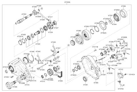 2006 Kia Sorento  Case Assembly-Front Diagram for 473104C100