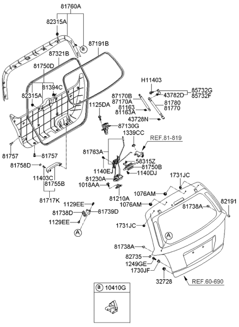 2006 Kia Sorento Stud-Ball Diagram for 811683E000
