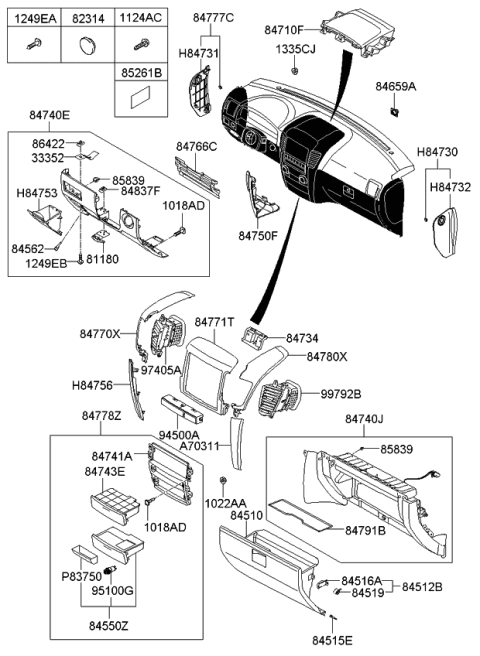 2006 Kia Sorento  DRV Lower Panel Reinforcement Assembly Diagram for 847653E510