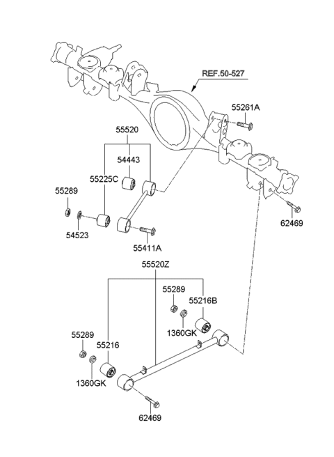 2008 Kia Sorento  Bolt-UPARM Diagram for 554113E000