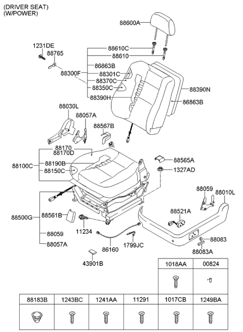 2008 Kia Sorento  Wiring Assembly Diagram for 881913E340