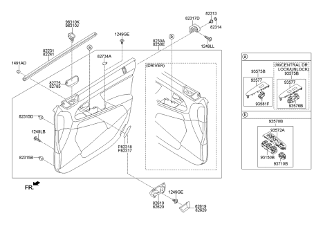 2013 Kia Sportage Grille-Front TWEETER Speaker Diagram for 963333W000GAH
