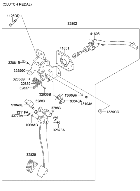 2013 Kia Sportage  Member Assembly-Clutch Diagram for 328502S100