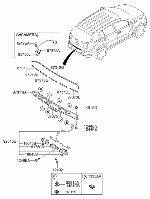 2010 Kia Sportage  Pad-ANTINOISE Diagram for 873143W010