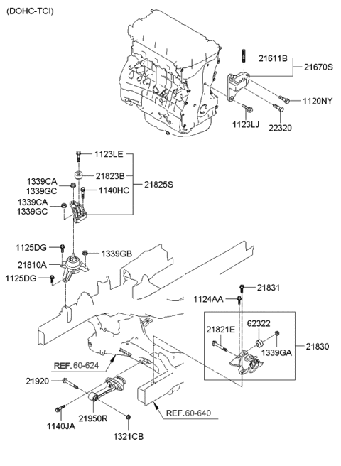 2013 Kia Sportage  Bracket Assembly-TRANSAXLE Diagram for 218303W050