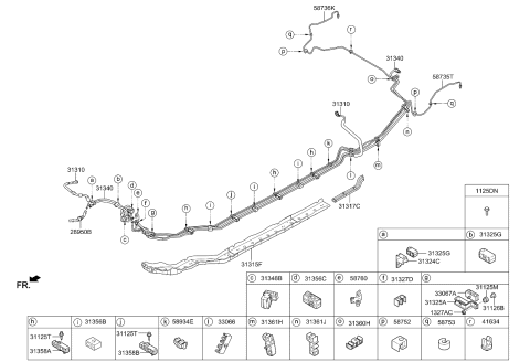 2019 Kia Optima  Clamp Diagram for 31354C1600