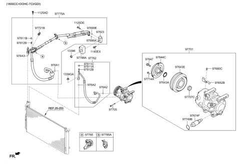 2020 Kia Optima  Pad U Diagram for 97701D5500