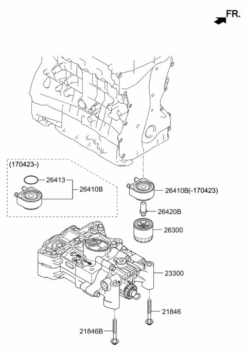 2020 Kia Optima  Fix Bolt-Oil Cooler Diagram for 2642025400