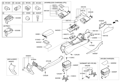 2020 Kia Optima  Air VENTILATOR Assembly Diagram for 97040D5000