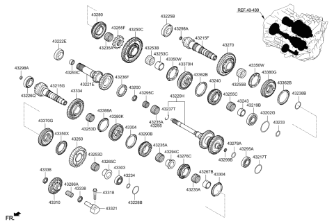 2020 Kia Optima  Bearing-TAPERED Roller Diagram for 4322624300