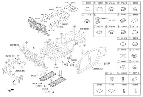 2014 Kia Forte  Pad-ANTINOISE Diagram for 84155A7000