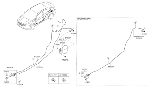 2015 Kia Forte Koup  Packing-Fuel Filler Diagram for 815991W000