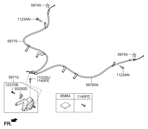 2014 Kia Forte  Switch Assembly-Park Brake Diagram for 938302F000